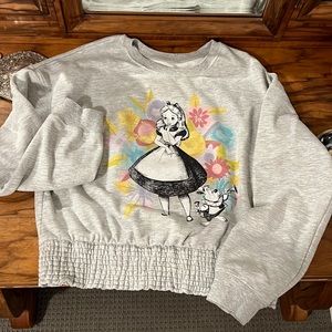 Disney Alice in Wonderland Ruffle Bottom Sweatshirt in XXL Pre-Owned